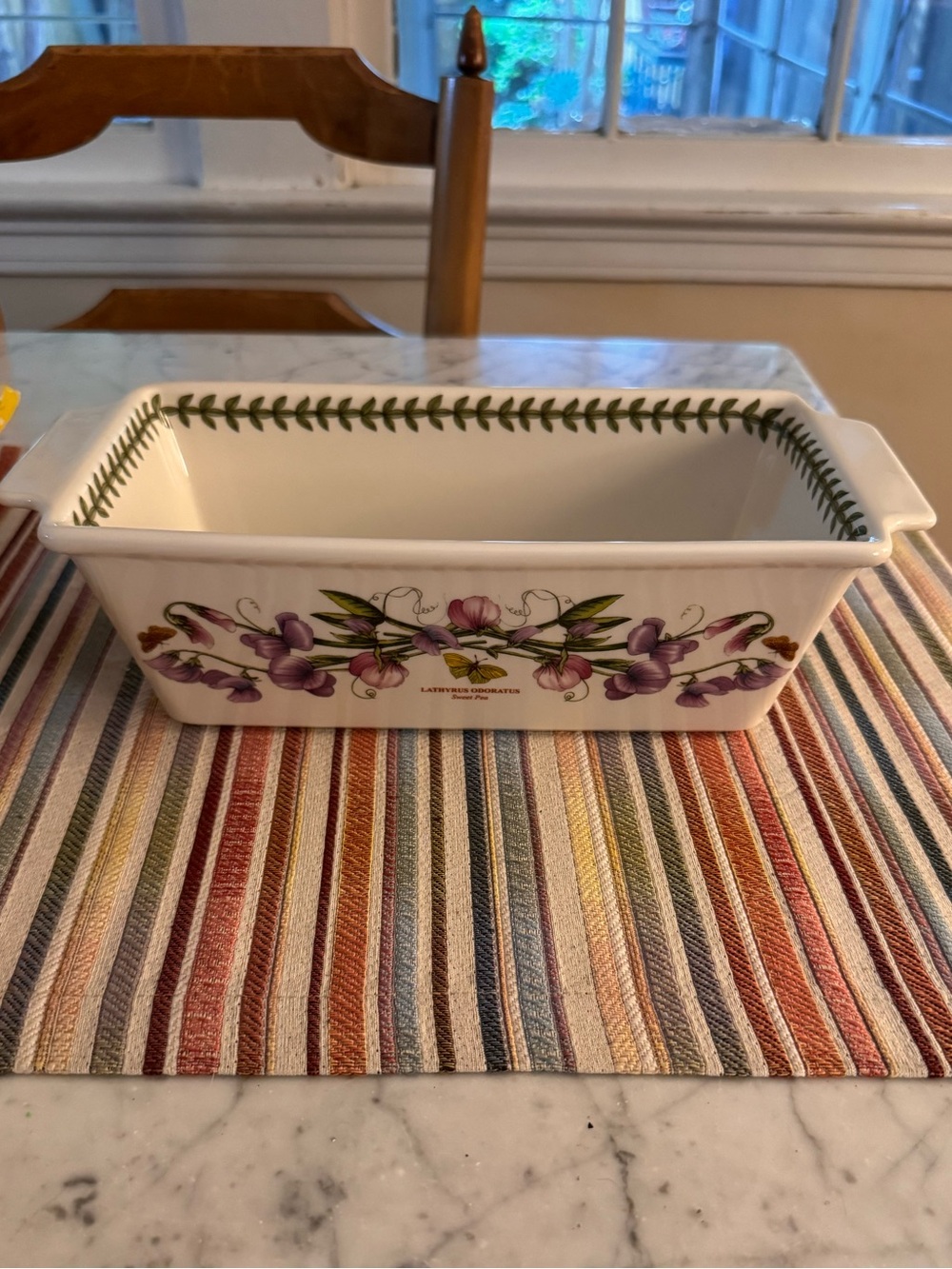 Portmeirion botanic garden bread baker, like new. 12x5 1/2x3 1/2.